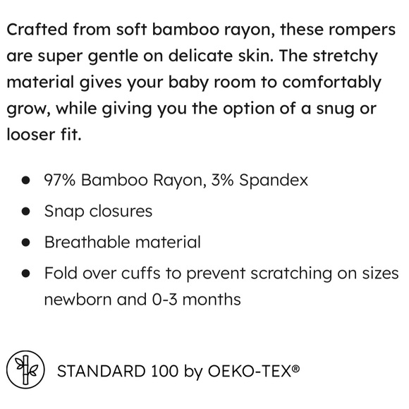 Kyte Baby | Romper in Oat | 6-12 mos - Picture 3 of 7